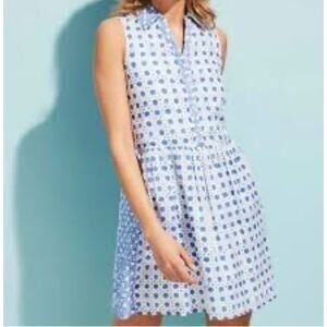 Vineyard Vines Painted Rattan Sleeveless Shirt Dress